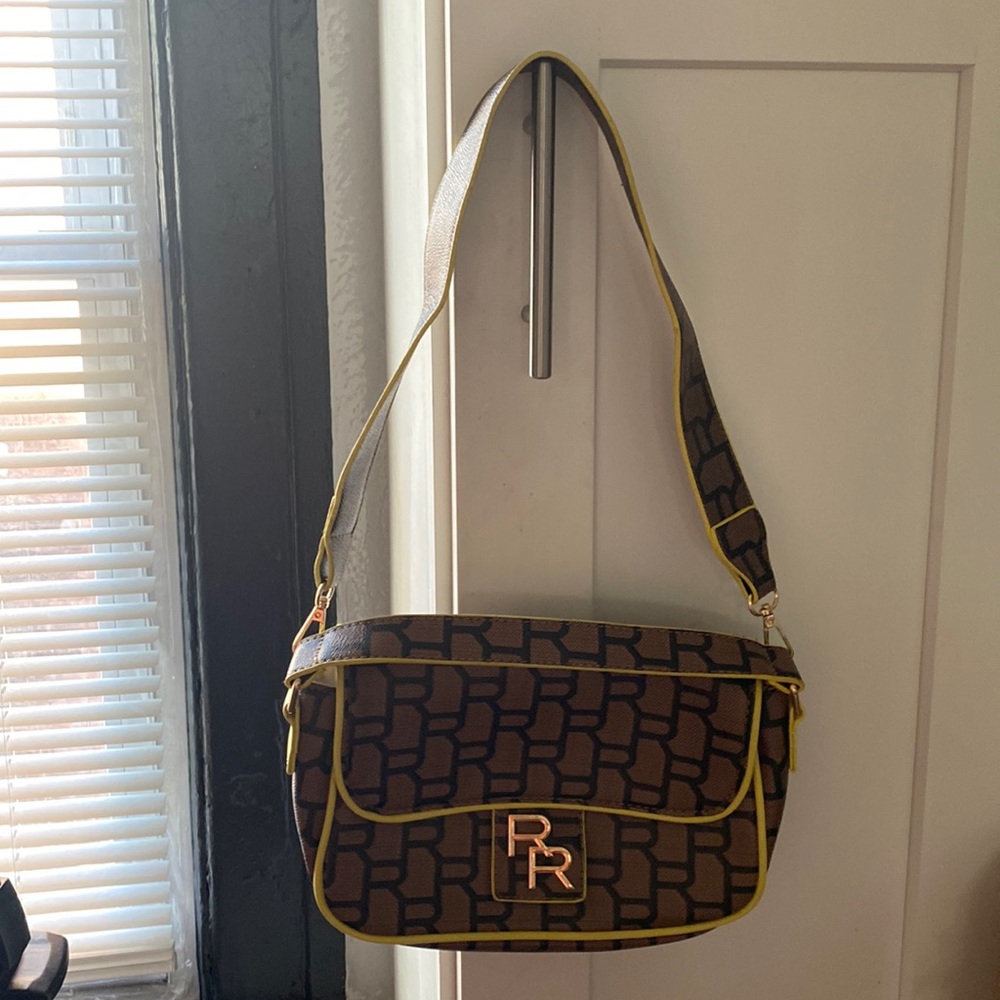 Brand new brown n yellow handbag
